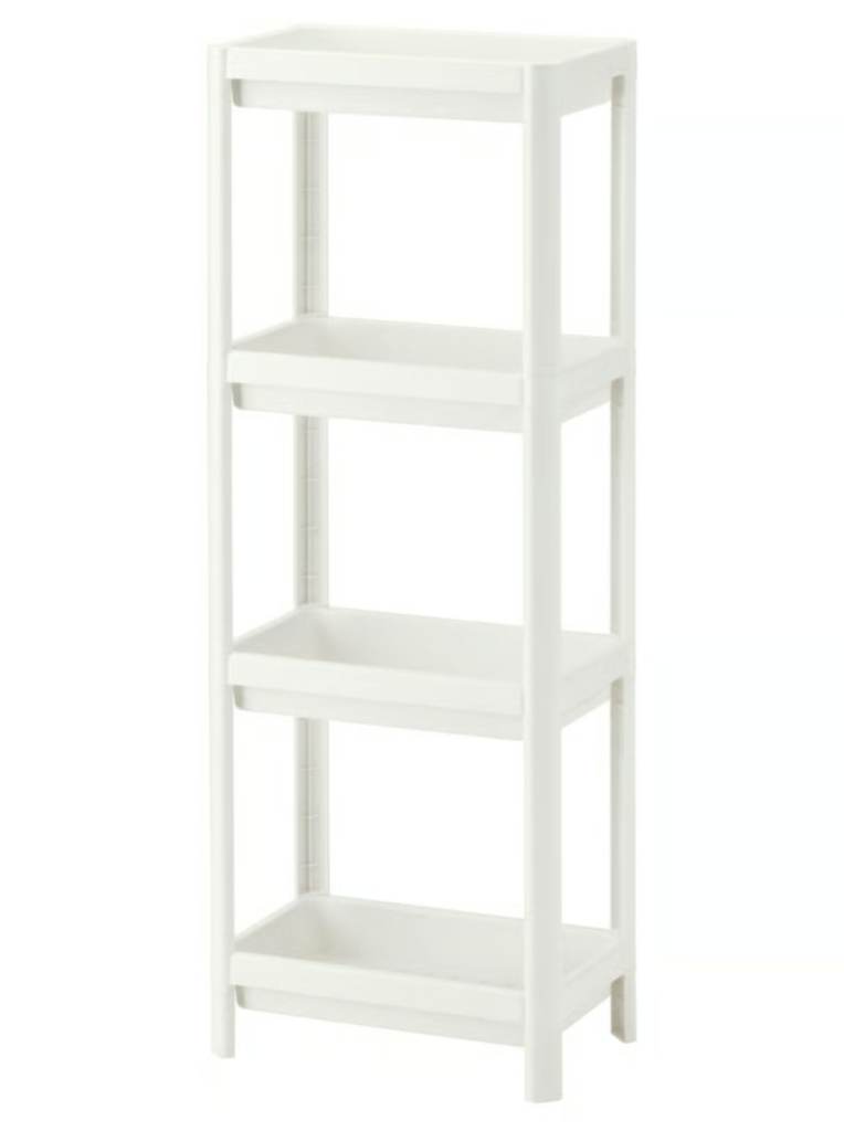 Shelf unit, white, 37x23x101 cm