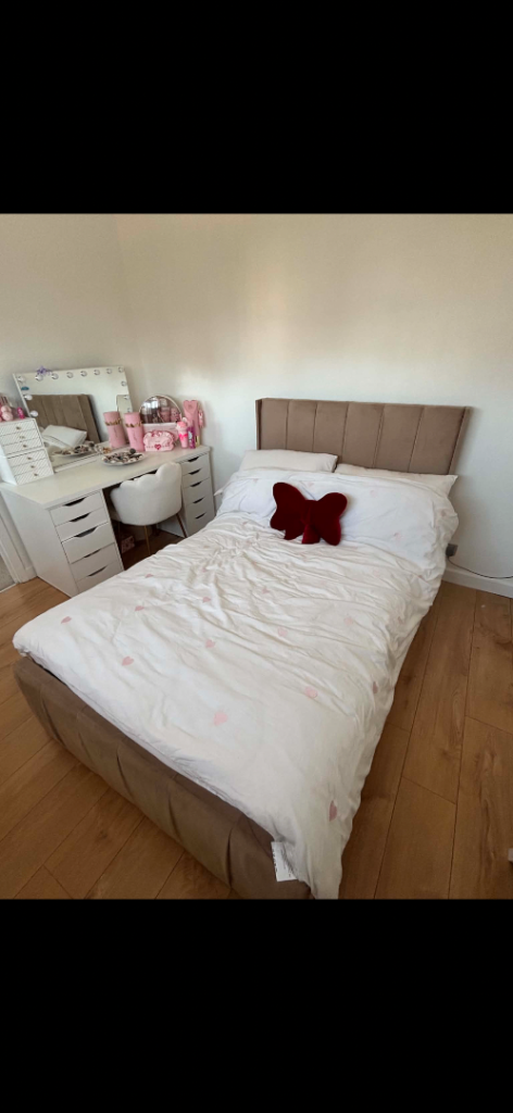Small double lift up storage bed