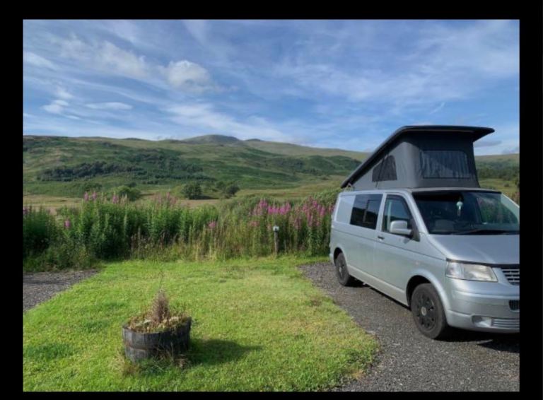 VW T5 camper, SWB with pop top roof