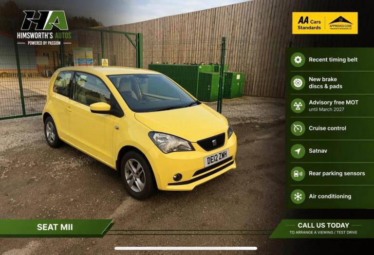 2012 SEAT Mii 1.0 12v SE Euro 5 3dr HATCHBACK Petrol Manual