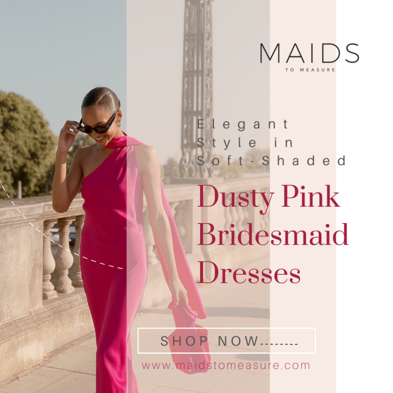 Elegant Style in Soft-Shaded Dusty Pink Bridesmaid Dresses