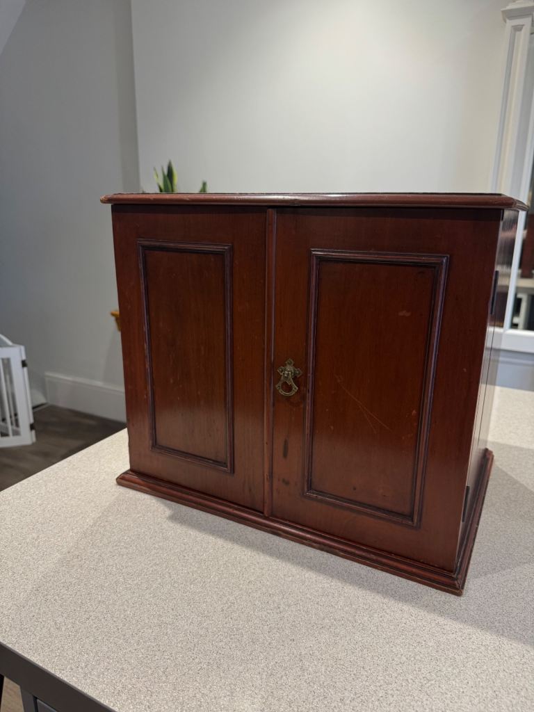 Antique Victorian Small Mahogany Medicine/Smokers Cupboard 