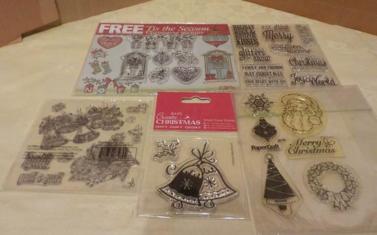 5 Sets of Christmas Silicon Clear Stamps - NEW & SEALED