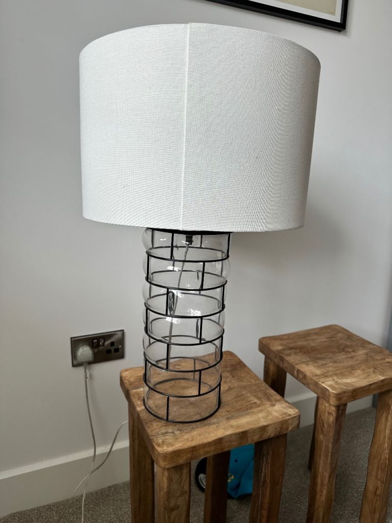 Glass Table/Bedside Lamp