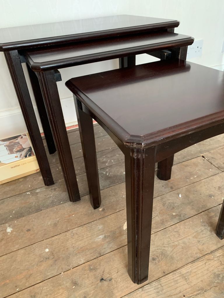 Marks and Spencer nest of tables mahogany 