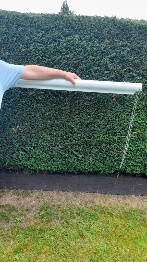 2 white  roller blinds