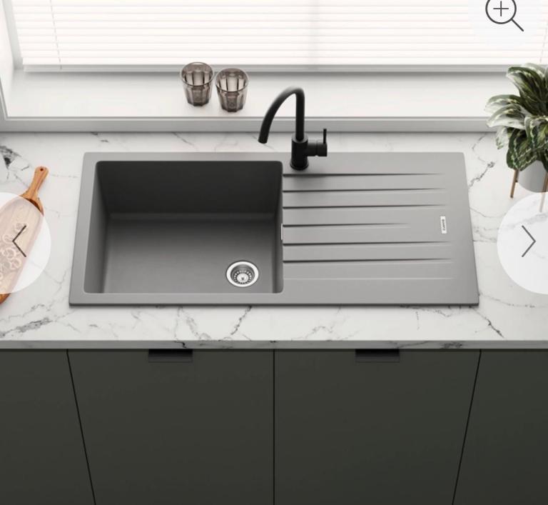 Large single bowl granite sink