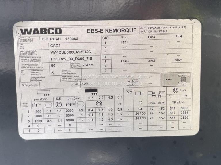 CHEREAU SINGLE TEMP FRIDGE TRAILER 