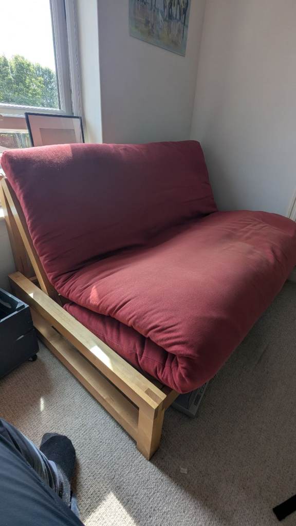 The Futon Company 'Linear' 2 seater Double Sofa Bed - Tinted Birch
