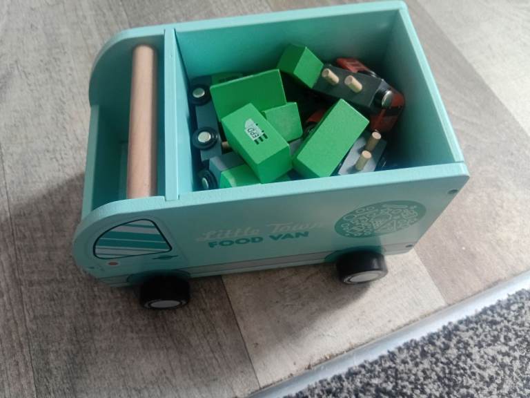 Little Tikes Wooden Food Van with Building Blocks