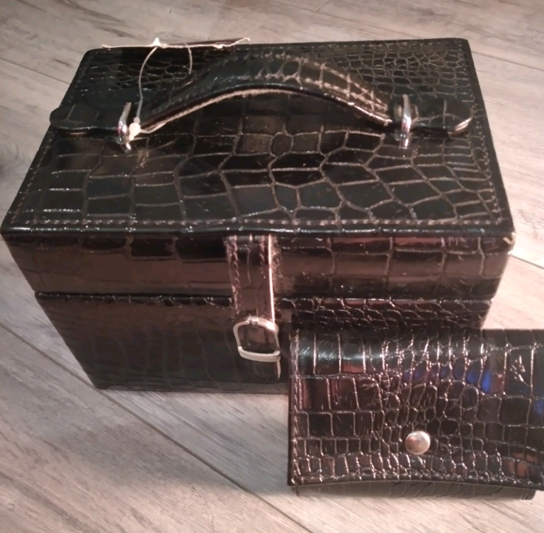 Black Snake Skin Design Jewellery Box
