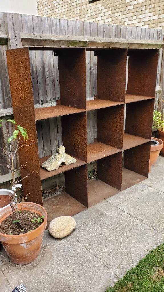 Log store wood corten steel