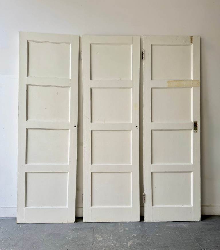 Set of 3 Vintage Cupboard Panelled Doors