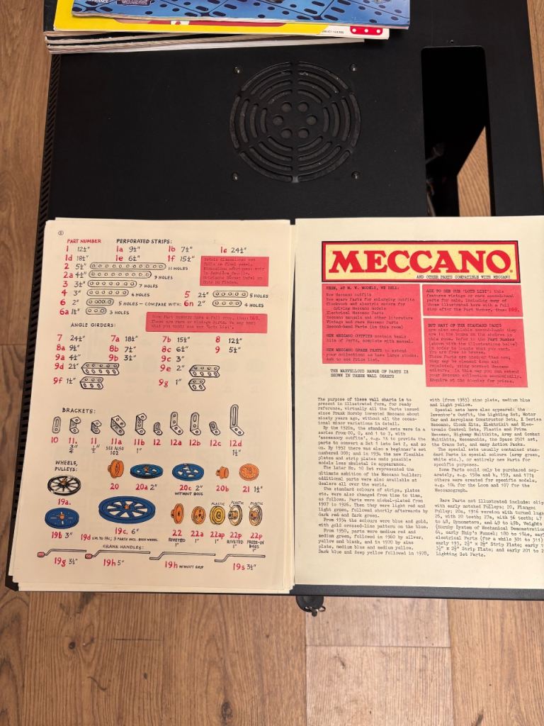 Meccano Books and Data Sheets
