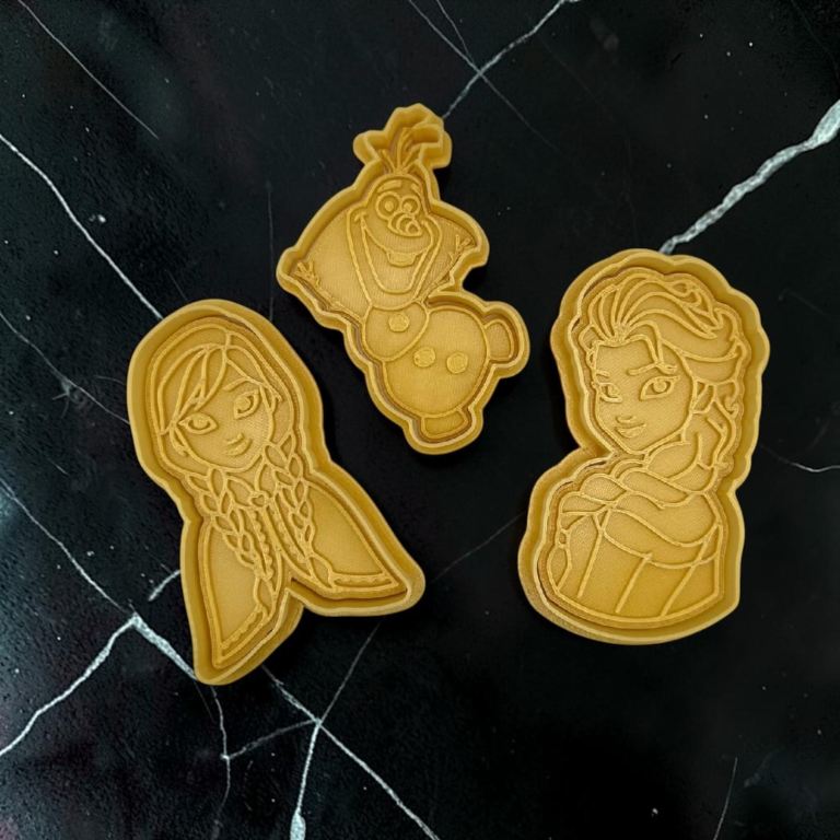 Frozen Cookie Cutter Set of 3 Stamps | Fondant Embosser | Biscuit Baking