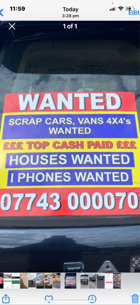 Huddersfield and West Yorkshire scrap vehicle buyer 