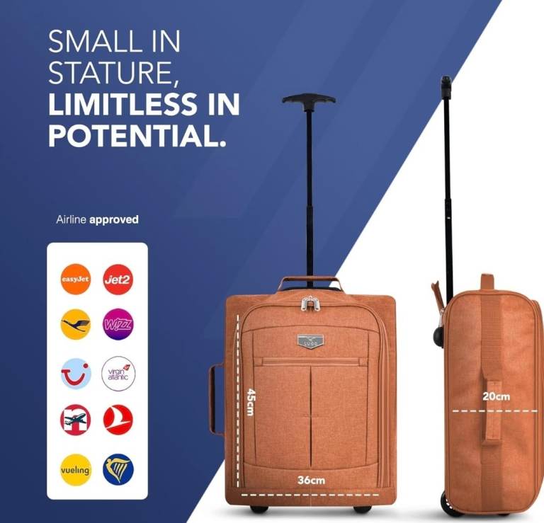 A new  Cabin Size Lightweight Luggage - Durable 600D Polyester Push 