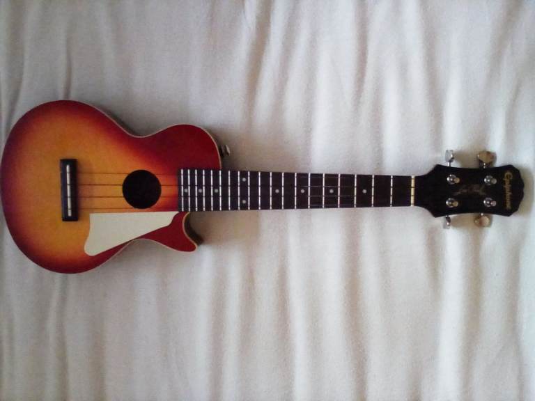 Epiphone les paul electric acustic consert ukulele vintage in sunburst