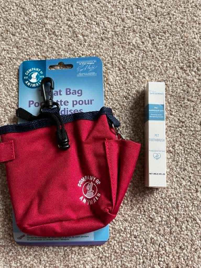 NEW Clip on Pet Treat bag and Toothbrush