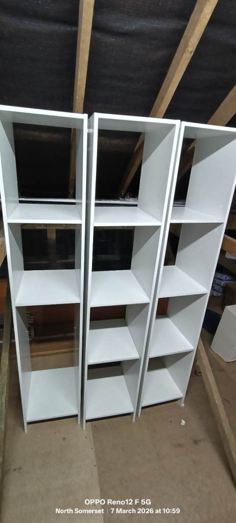 Wardrobe shelves units . 