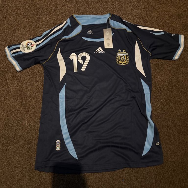 Adidas Messi Argentina Football Shirt - Blue, Size S, New with Tags