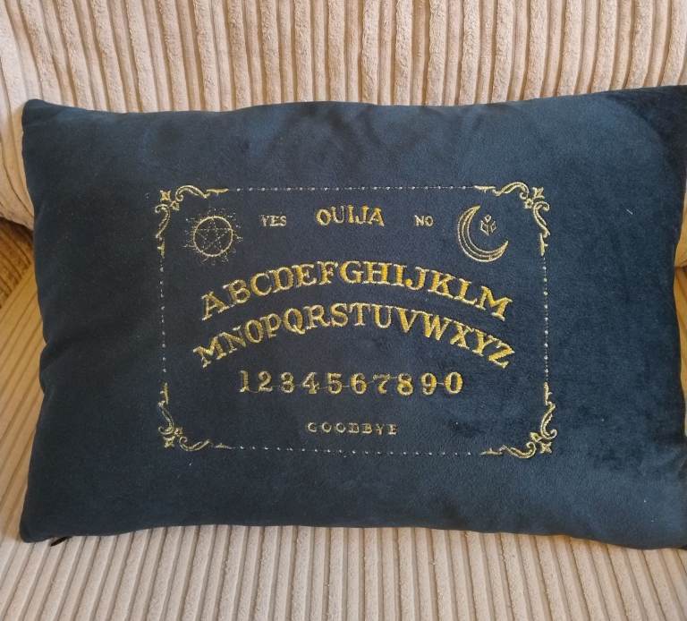 TKMaxx Halloween velvet embroidered Ouija board cushion