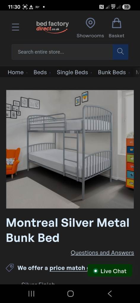 New bunkbed, new x2 matress 