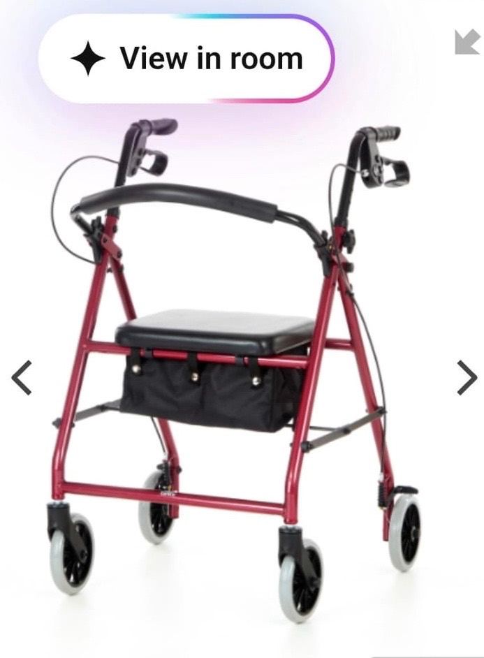 CareCo Spirit Rollator Walker – Red, As Good As New