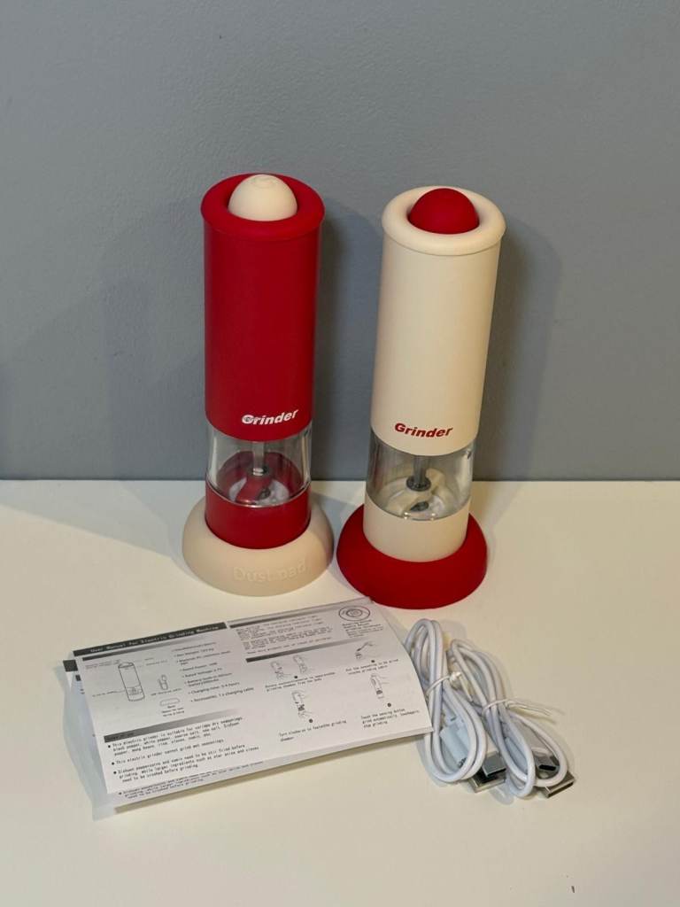 A Pair of USB Rechargeable Pepper Salt Ginder Stainless steel