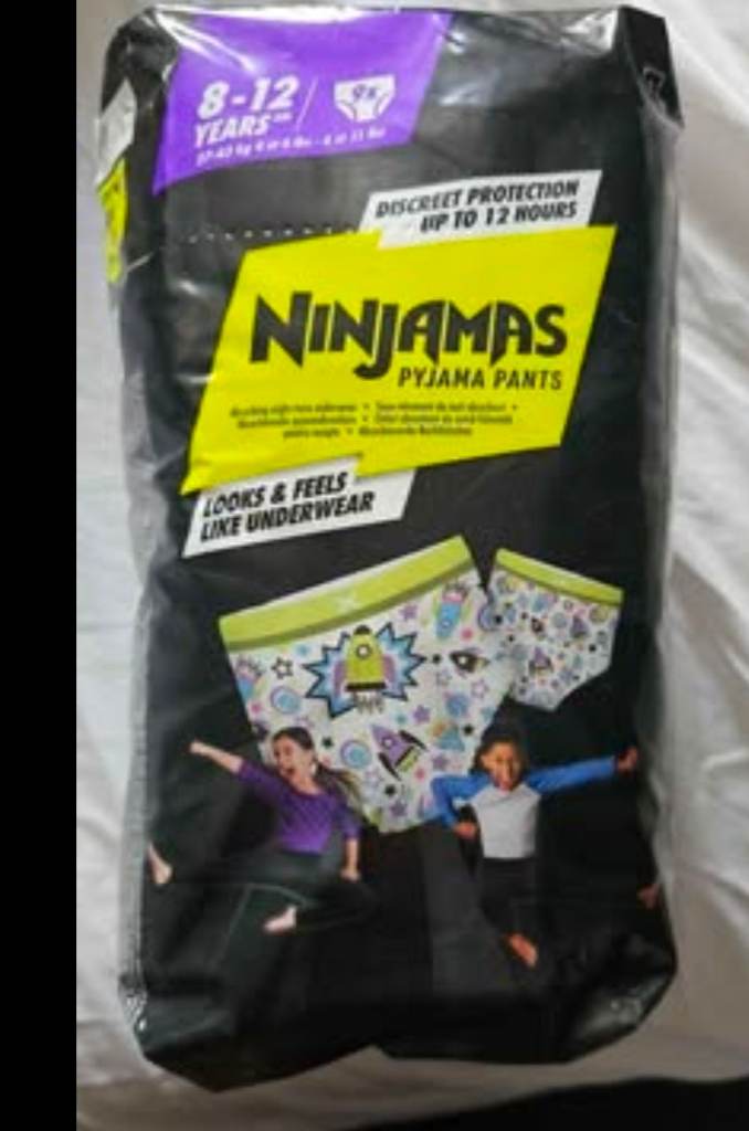 Brand New Unopened Ninjama pyjama pants 8 to 12 years- protects upto 12hr - pack of 9
