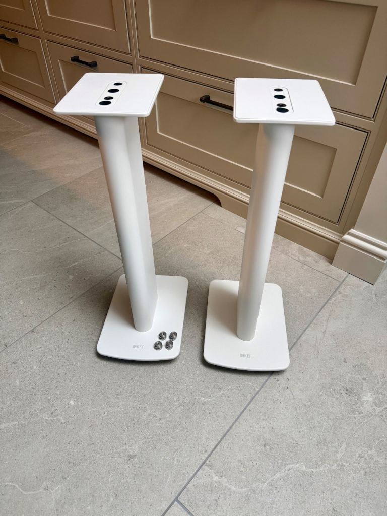 KEF LS50 Speaker Stands in White