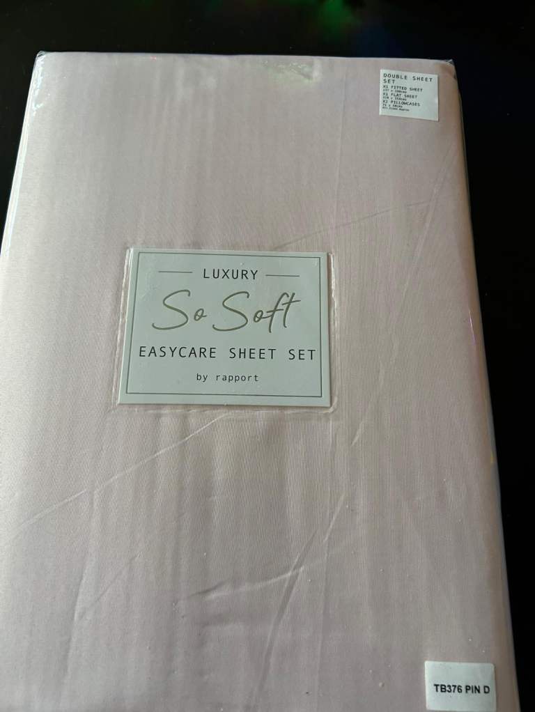 Microfibre Sheet Set Double - Pink