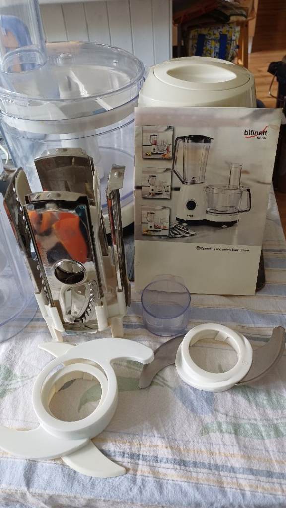 Biffnet Food Processor with Blender and Attachments – Good Condition