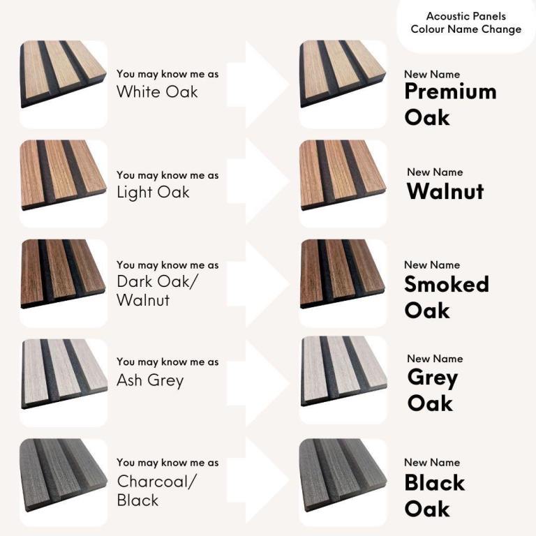 Brand New Acoustic Wall Panels - Various Wood Finishes