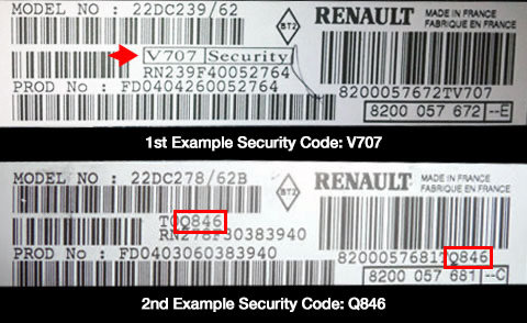 Car Audio Security Codes.