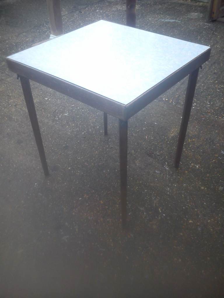 Vintage, folding, oak card table by Vono, in full working order.