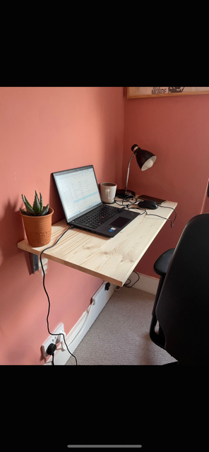 Wall Mounted Folding Desk (Pine wood)