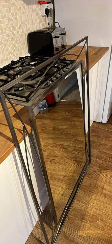 METAL FRAMED LARGE MIRROR