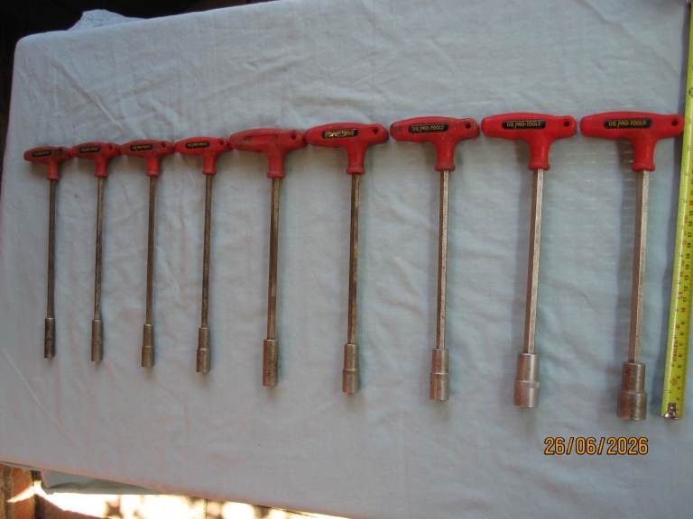 US PRO TOOLS T BAR SOCKET SPANNER SET METRIC .