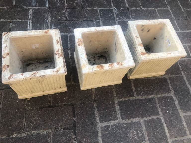 Plant pots for the garden stone/concrete 20/20/20cm