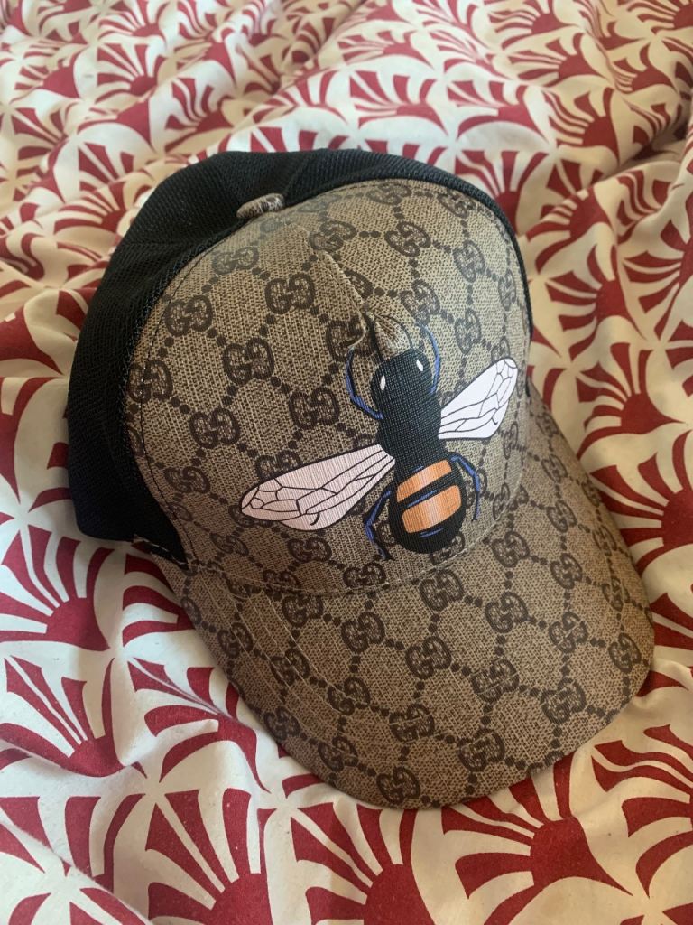 Gucci Bee Baseball Cap - Beige/Black, As Good As New