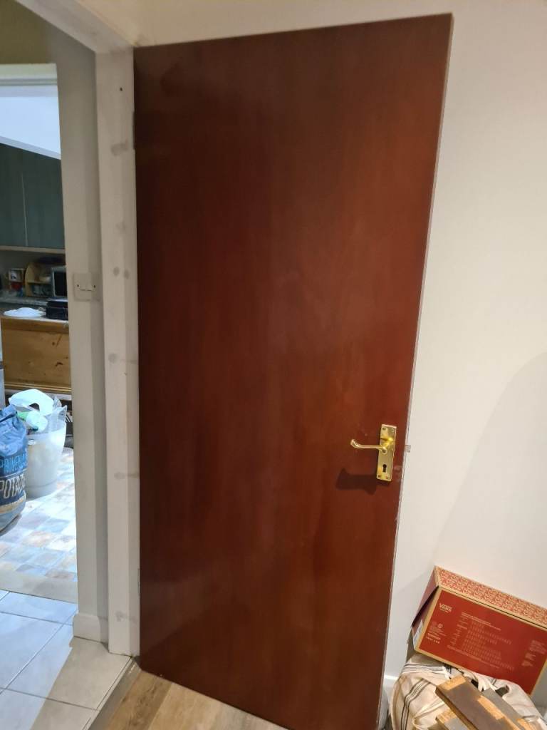 1 Wooden internal door. Nominally 78" x 30" x 44mm