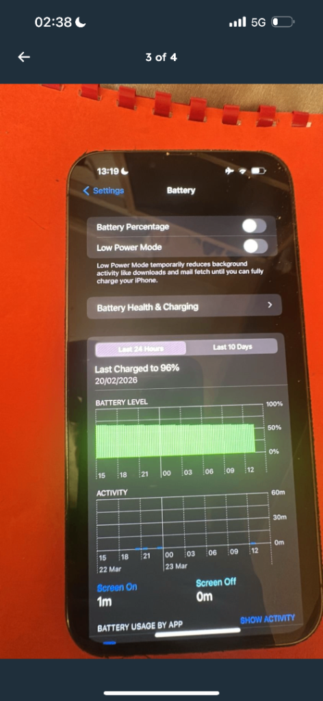 Apple iPhone 13 Pro 128GB - grey, Cracked Back £240 ONO