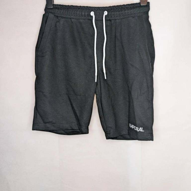 Mens Kaporal Black Drawstring Shorts Large