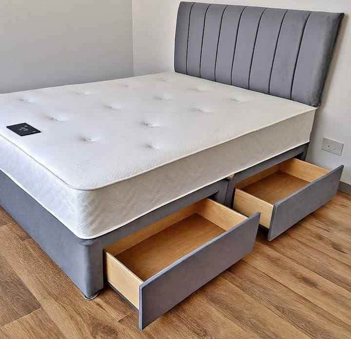 4ft6 Double Divan Bed Base With Mattress Brand New same Day Delivery Order Now 🚚📞