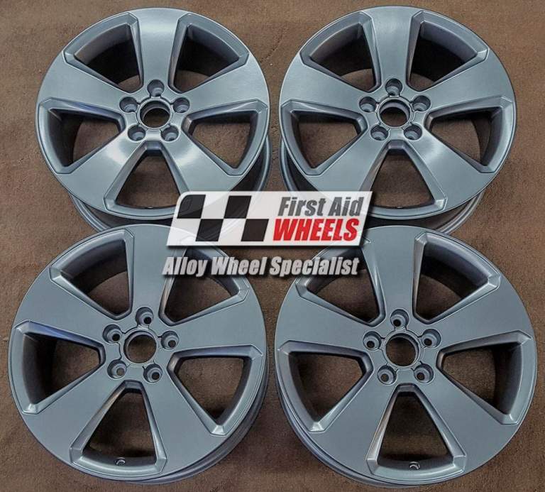 AUDI A3 8V SET 4X 17'' GENUINE 5 SPOKE SATIN GREY REFURBED ALLOY WHEELS S486GS4