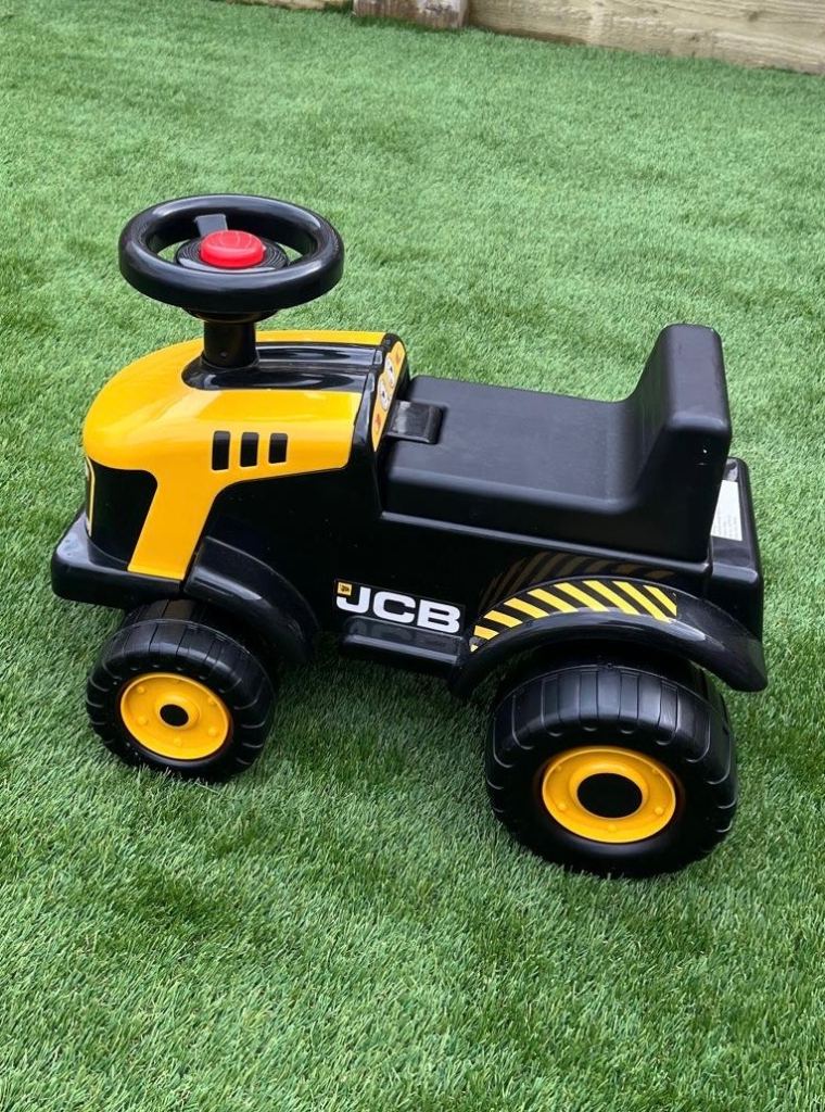 JCB Ride-On Toy Tractor – Yellow & Black, Good Condition