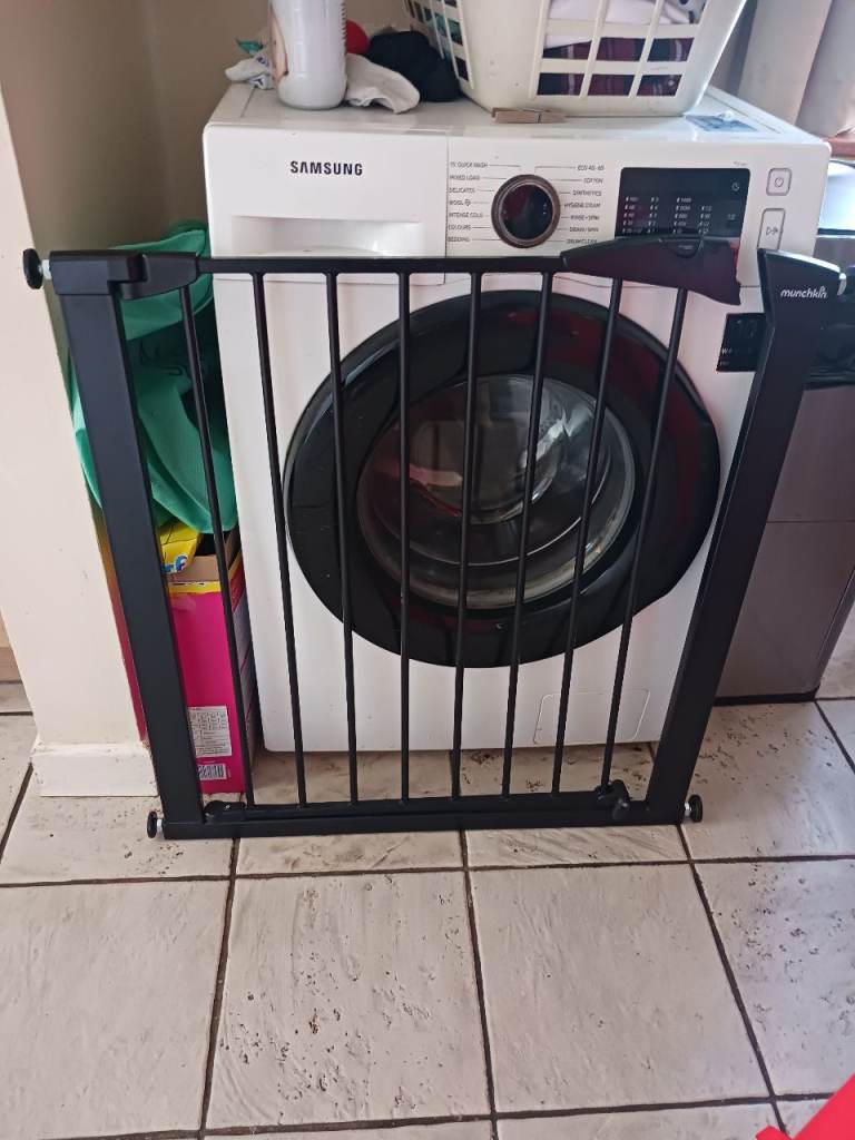 Black Metal Baby Safety Gate – Good Condition