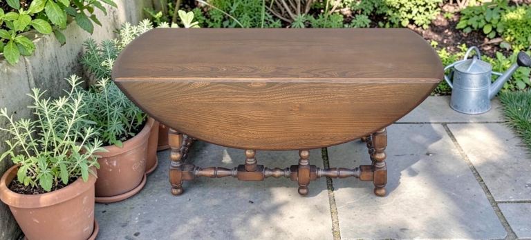 Vintage Ercol Solid Elm Gate Leg Coffee Table