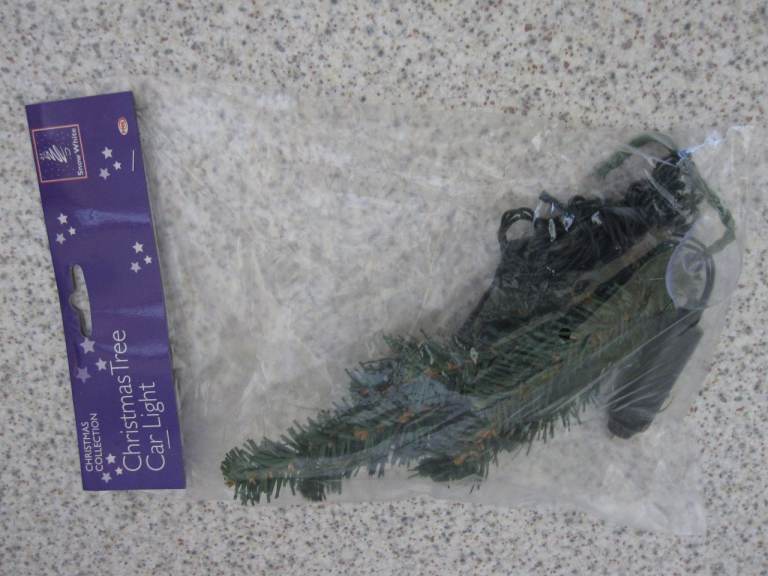 Vehicle Dashboard Mini Christmas Tree (with White Lights)